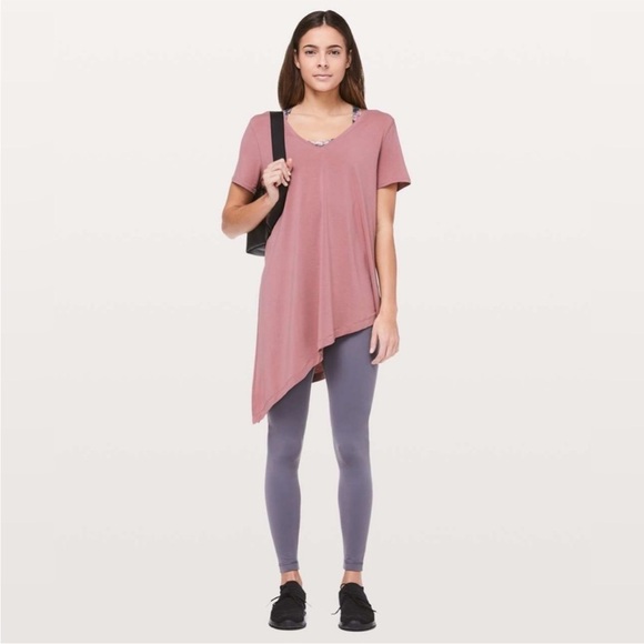 Lululemon To The Point Tee Tshirt Tunic Quicksand Mauve Pink Loose Flowy - Picture 12 of 13
